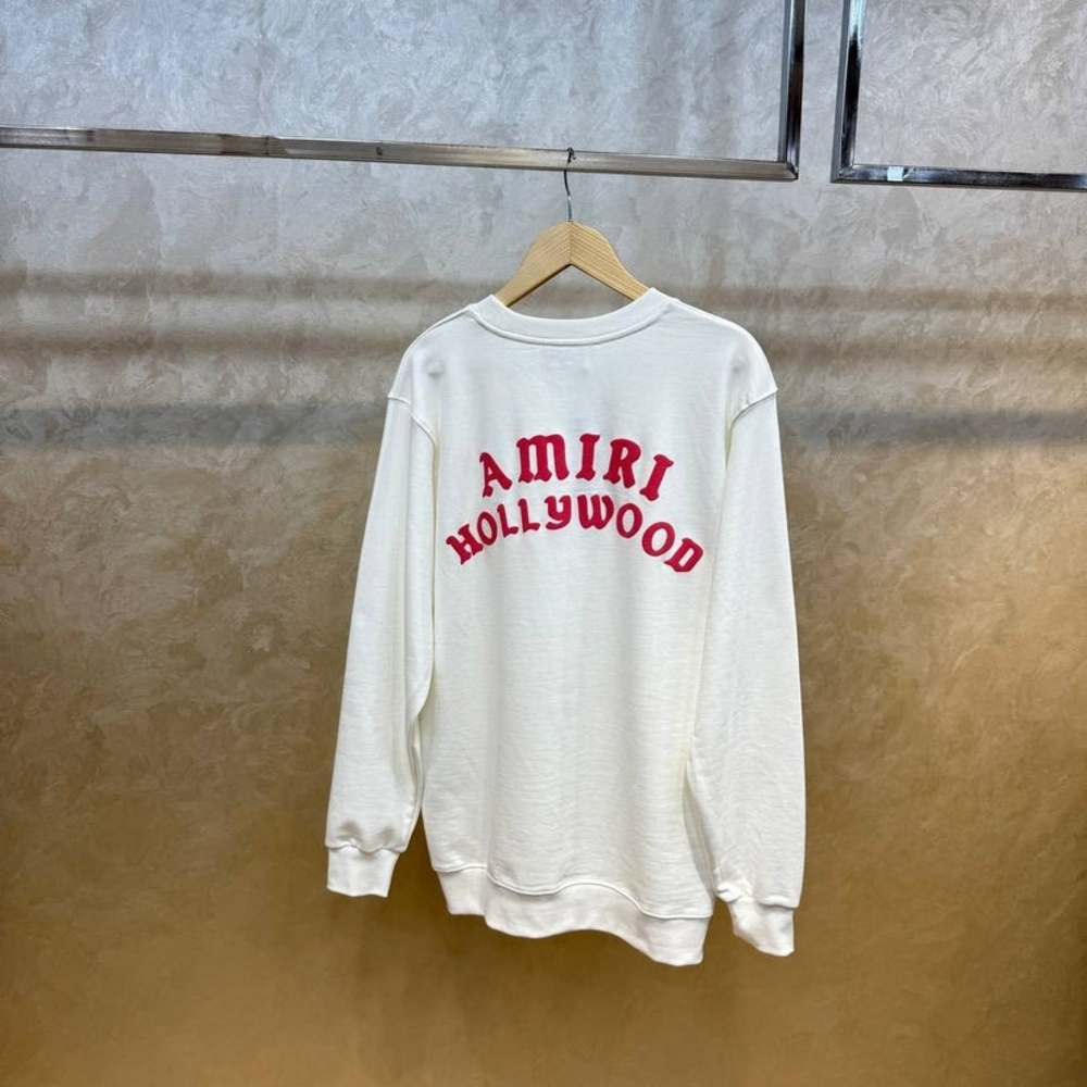 Amiri White Sweatshirt with Pink Logo - Picture 2 of 4
